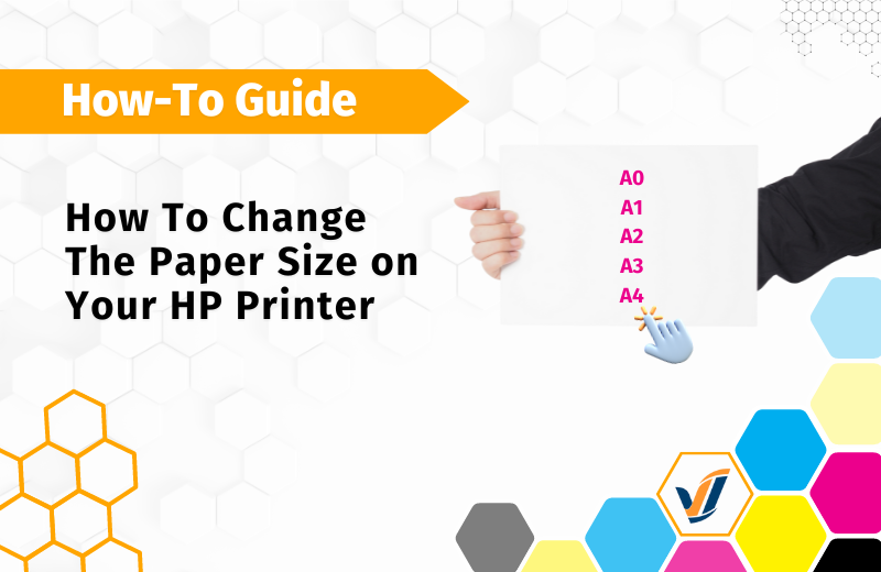 Hand holding printer paper with common paper sizes
