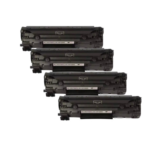 HP 78A (CE278A) Black Compatible Jumbo Toner Cartridge 4 Pack Bundle
