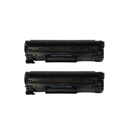 HP 78A (CE278A) Black Compatible Jumbo Toner Cartridge 2/Pack Bundle