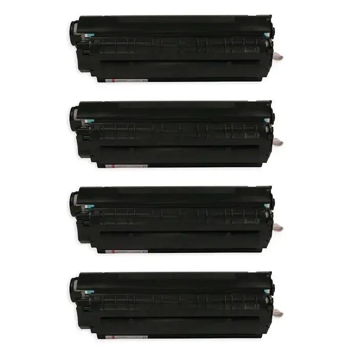 HP 12A (Q2612A) Black Compatible JUMBO Toner Cartridge 4 Pack Bundle