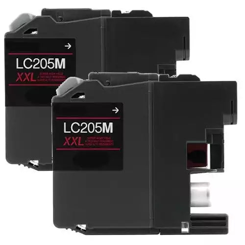 Brother LC205M Compatible Magenta Super High-Yield Ink Cartridge 2/Pack Bundle