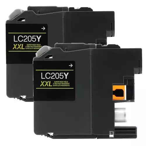 Brother LC205Y Compatible Yellow Super High-Yield Ink Cartridge 2/Pack Bundle