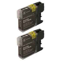 Brother LC65BK Compatible Black High-Yield Ink Cartridge 2/Pack Bundle