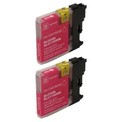 Brother LC65M Compatible Magenta High-Yield Ink Cartridge 2/Pack Bundle