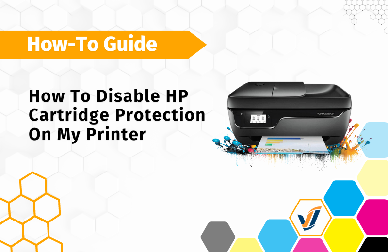 How to disable hp cartridge on my printer - with image of hp deskjet printer - Viable Imaging