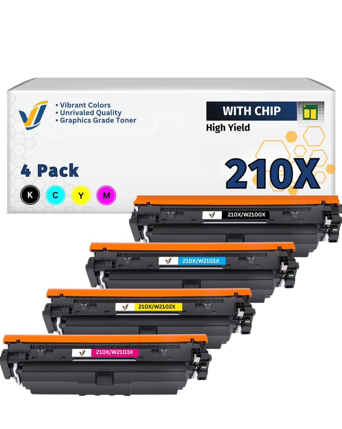 HP 210X Toner Cartridge Replacement Set High-Yield 4 Pack