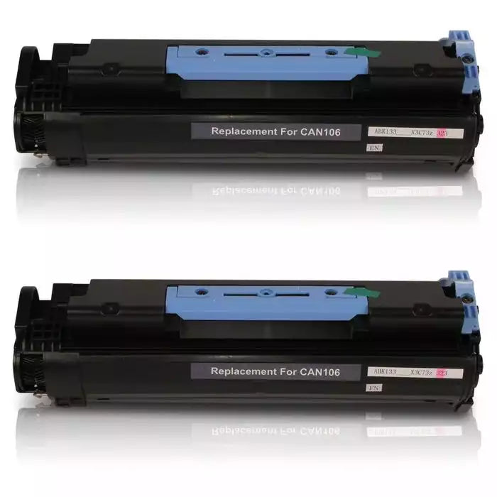 Canon 106 (0264B001AA) Compatible Black Laser Toner Cartridge 2/Pack Bundle
