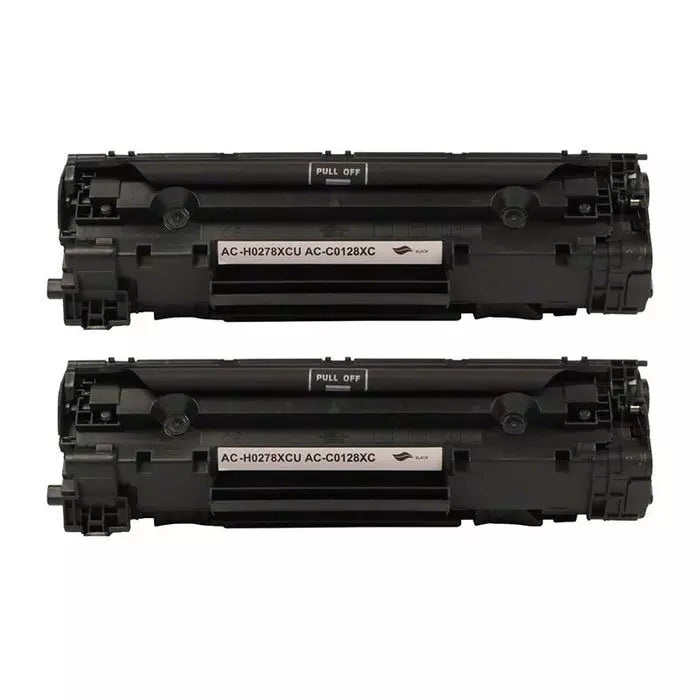 HP 78A (CE278A) Black Compatible Toner Cartridge Dual Pack