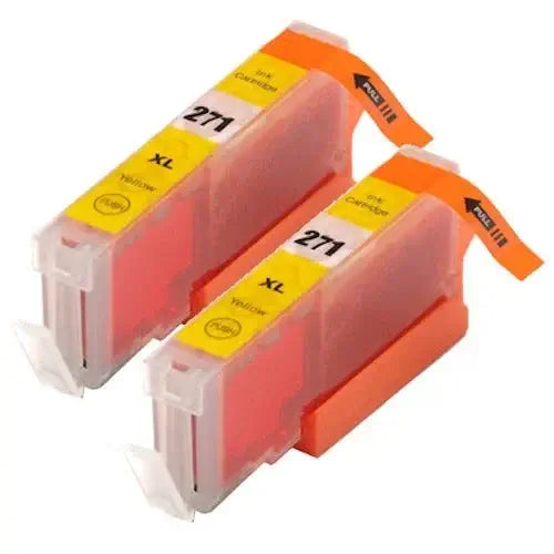Canon CLI-271XL (0339C001) Compatible Yellow High-Yield Ink Cartridge 2/Pack Bundle