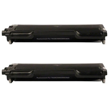 Brother TN350 Black Compatible Toner Cartridge 2/Pack Bundle
