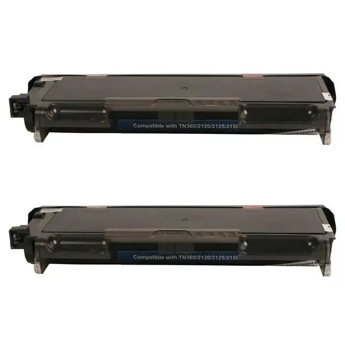 Brother TN360 (Replaces TN330) Black High-Yield Compatible Toner Cartridge 2/Pack Bundle