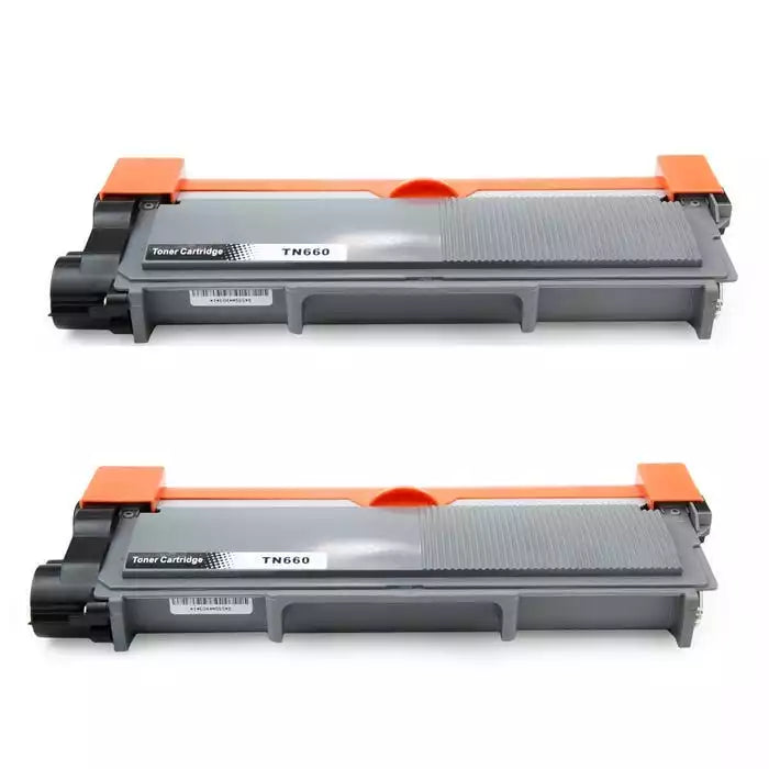 Compatible Brother TN660 Toner Cartridge (Replaces TN630) Black High-Yield 2/Pack Bundle